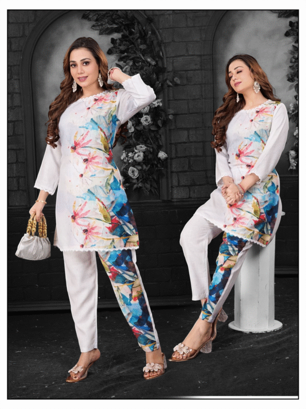 1.Top Pant Co-ord set Fabric : Cotton - Image 2