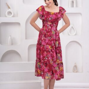 1.One Piece Dress, Ingredient : Georgette